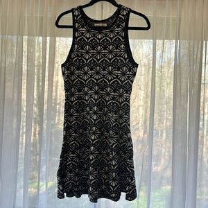 Abercrombie & Fitch Women’s White Black Sleeveless Paisley Skater A Line Dress
